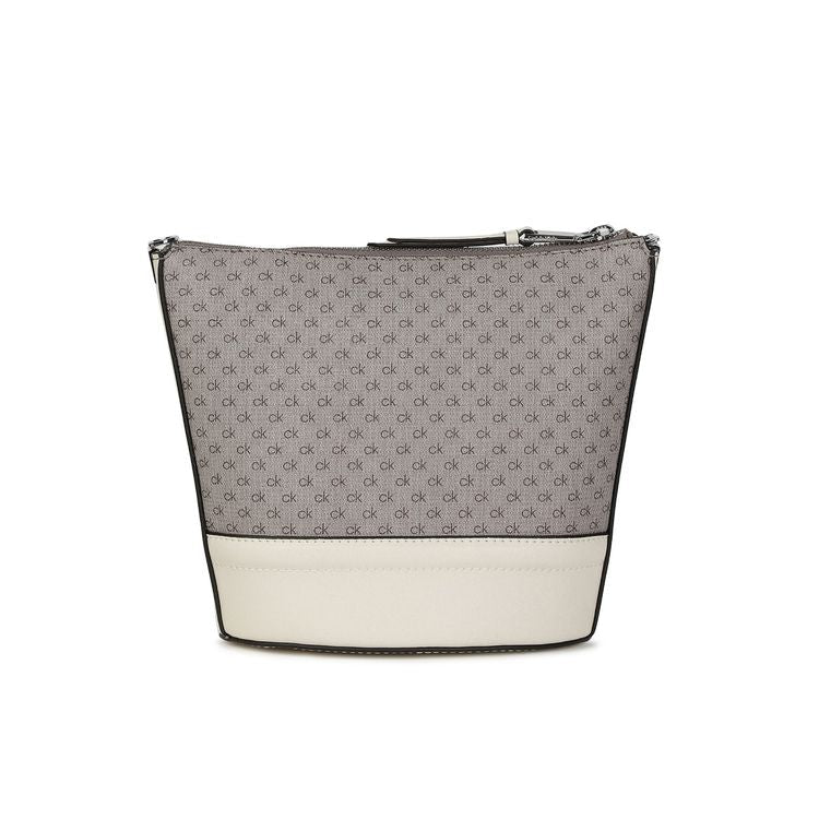 Calvin Klein White Solid Sling Bag with Detachbale Strap