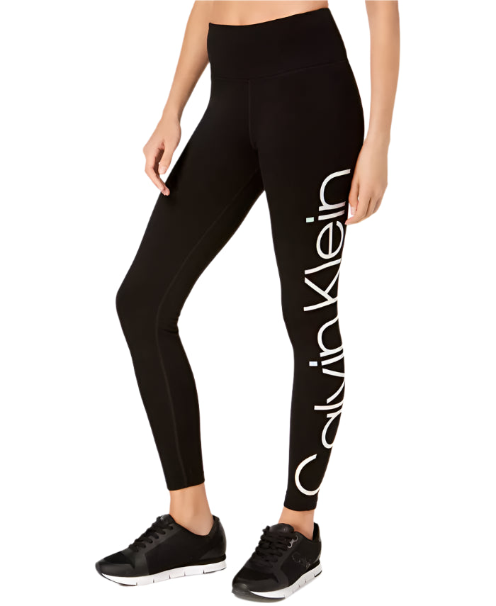 Calvin Klein Performance Jumbo-Logo High-Rise Leggings size L