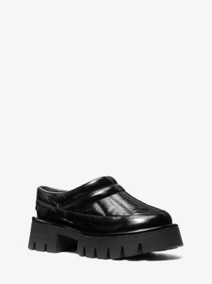 MICHAEL KORS Barton Crackled Patent Leather Slipper size 7M