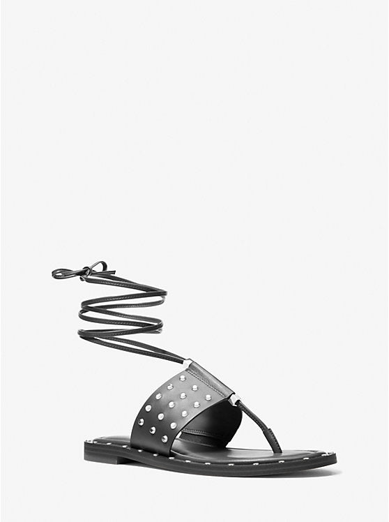 MICHAEL KORS Jagger Studded Leather Sandal size 6.5M