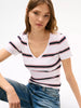 Tommy Hilfiger V-Neck Stripe Favorite T-Shirt size L