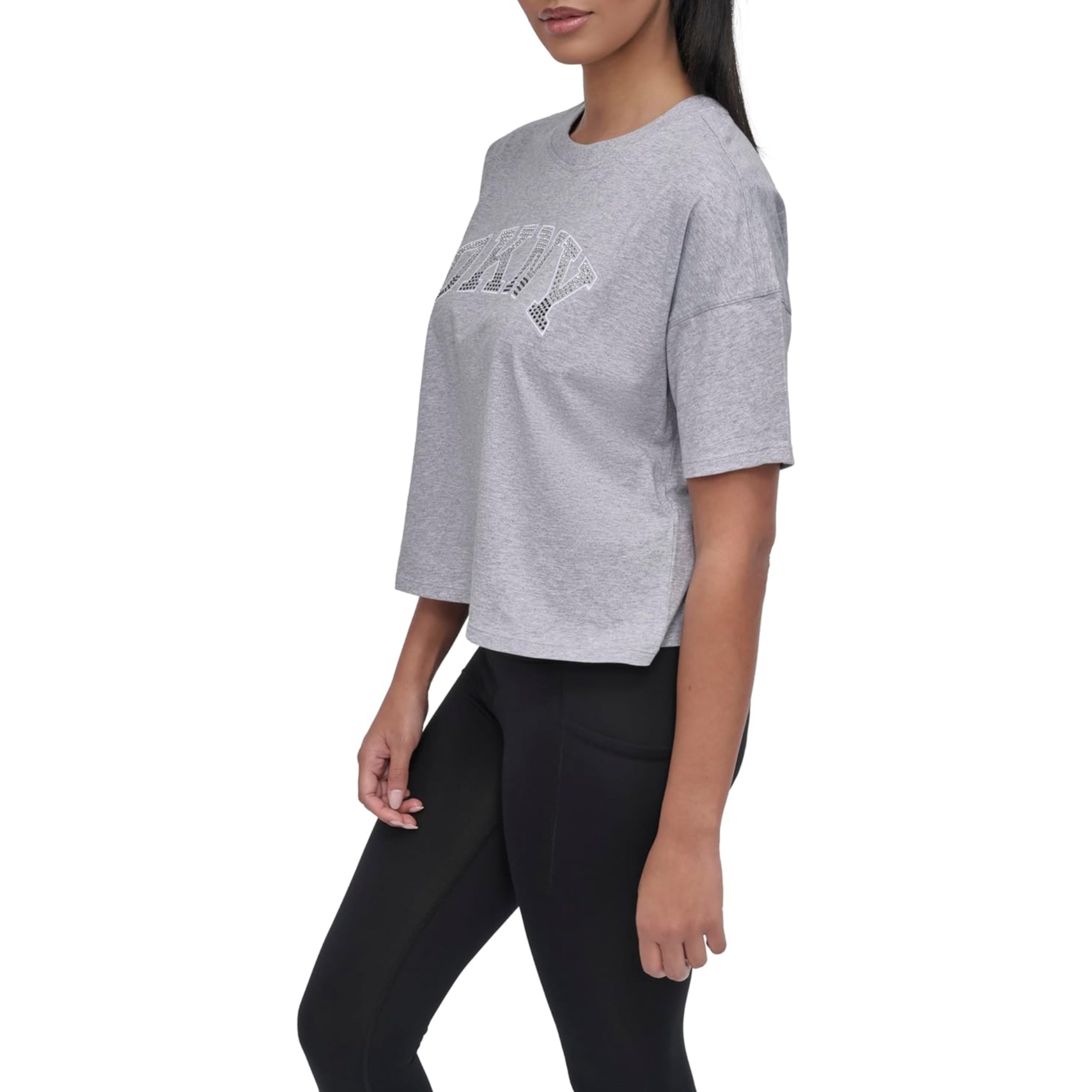 DKNY Women's Soft Rhinestone Ombre Varsity T-shirt size M
