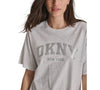 DKNY Sport Women Varsity Satin Logo T-Shirt size large