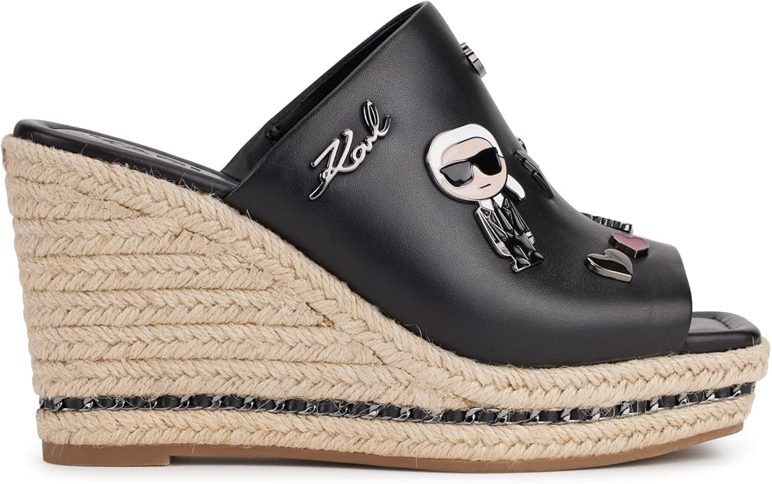 Karl Lagerfeld Paris Women's Corissa Pins Wedge Fun Sandal size 6.5