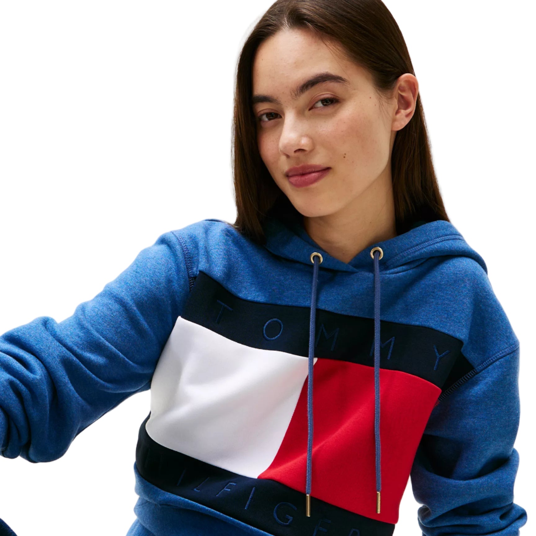 Bold Flag Logo Hoodie Blue