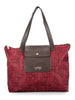 Cavalli Class by Roberto Cavalli Large Monogram Print Tote Red