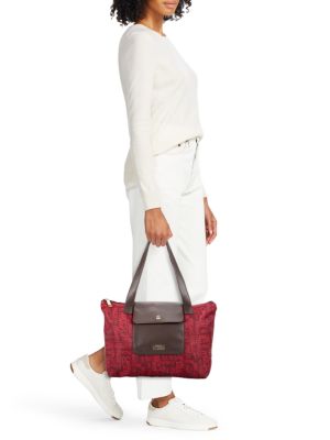 Cavalli Class by Roberto Cavalli Medium Monogram Tote Red