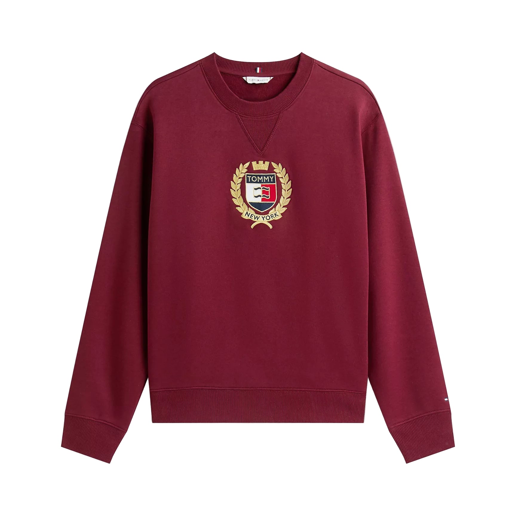 Crest Logo Fleece Sweatshirt Burgundy