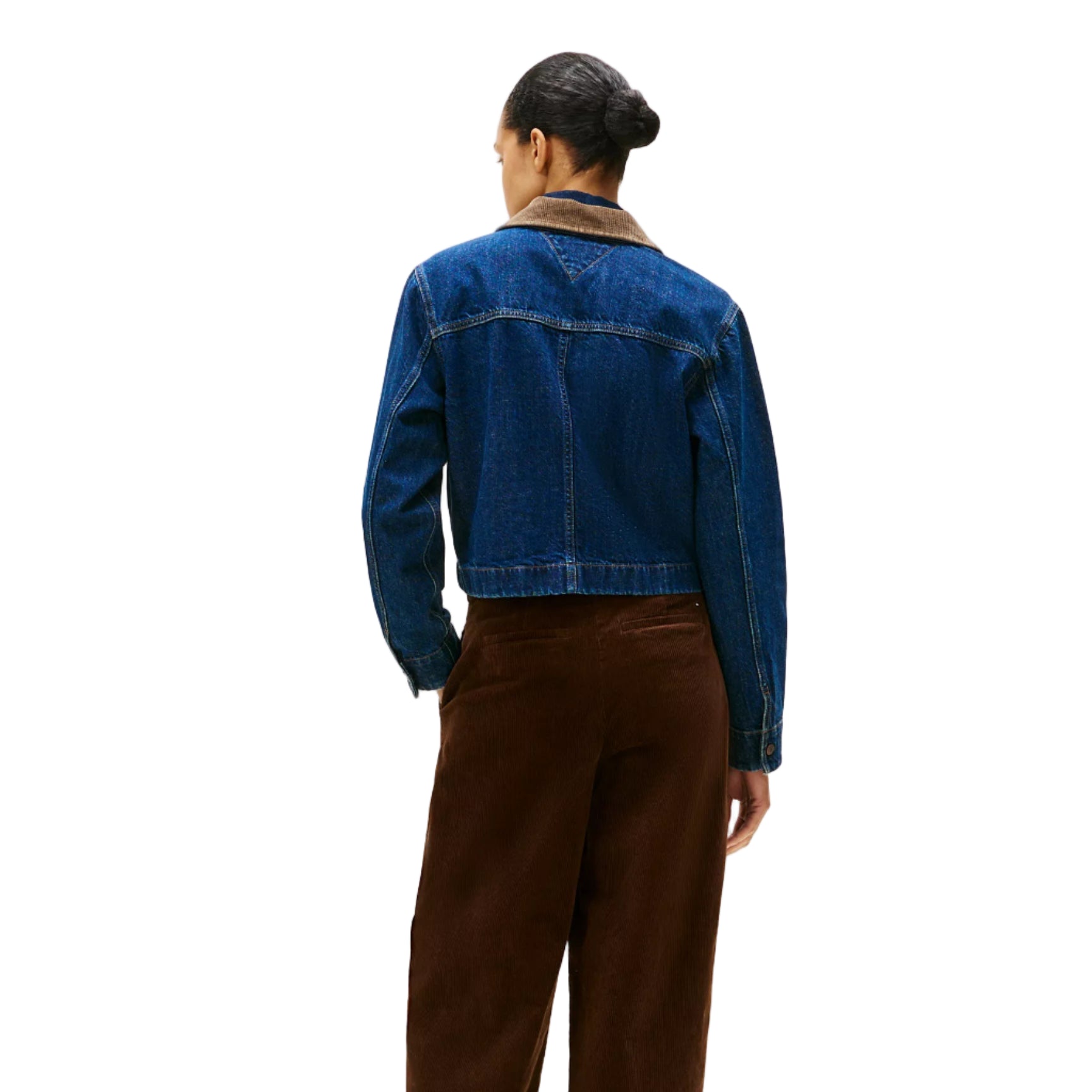 Cropped Cotton-Hemp Denim Chore Jacket