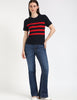 Tommy Hilfiger Gold Button Textured Knit Sweater size M