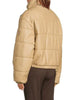 Guess Faux Leather Puffer Jacket Beige L