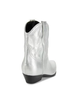 Guess Ginette Metallic Cowboy Booties 8M