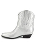 Guess Ginette Metallic Cowboy Booties 9M