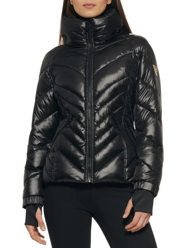 Guess Quilted Puffer Jacket Dark Black M