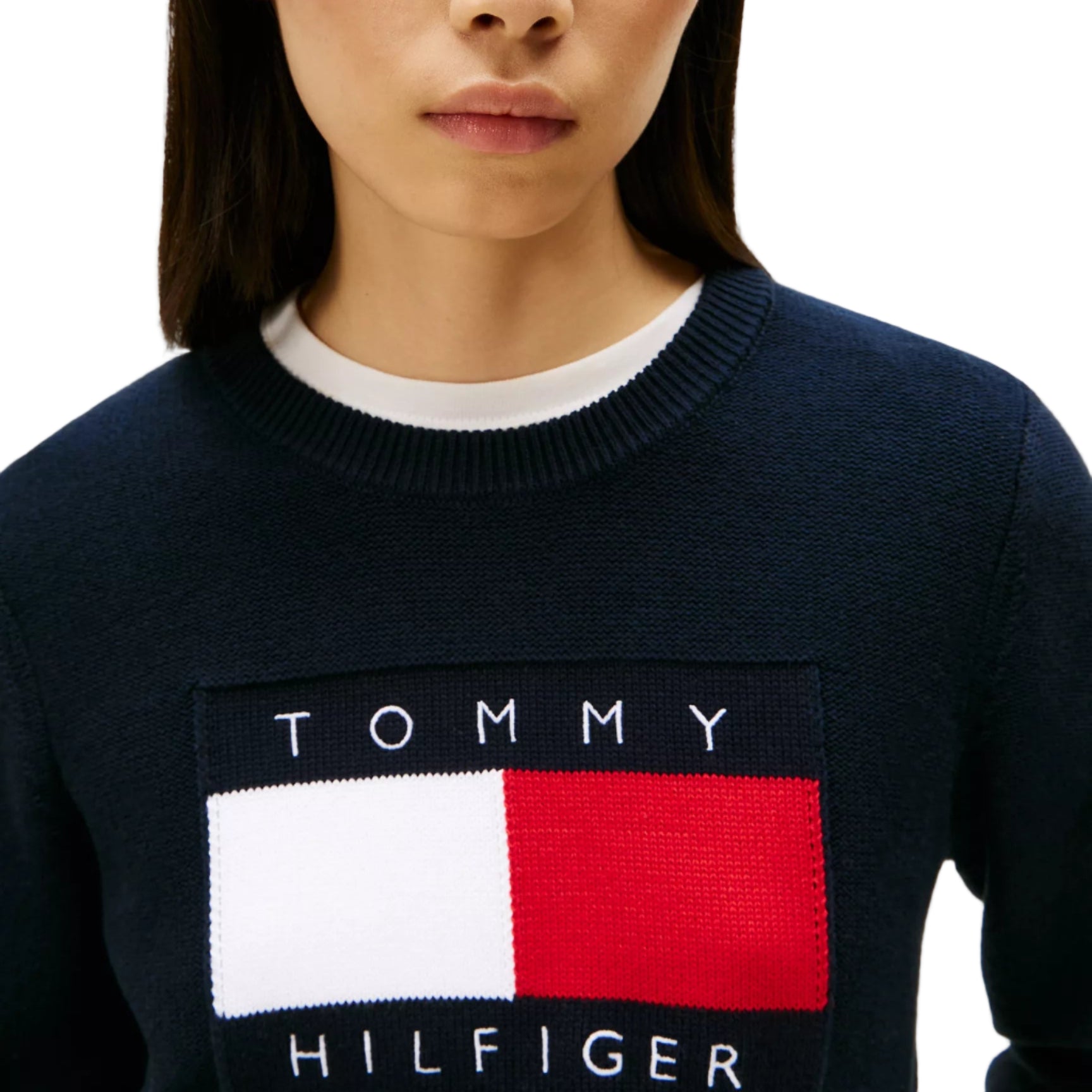 Heritage Flag Logo Sweater Navy
