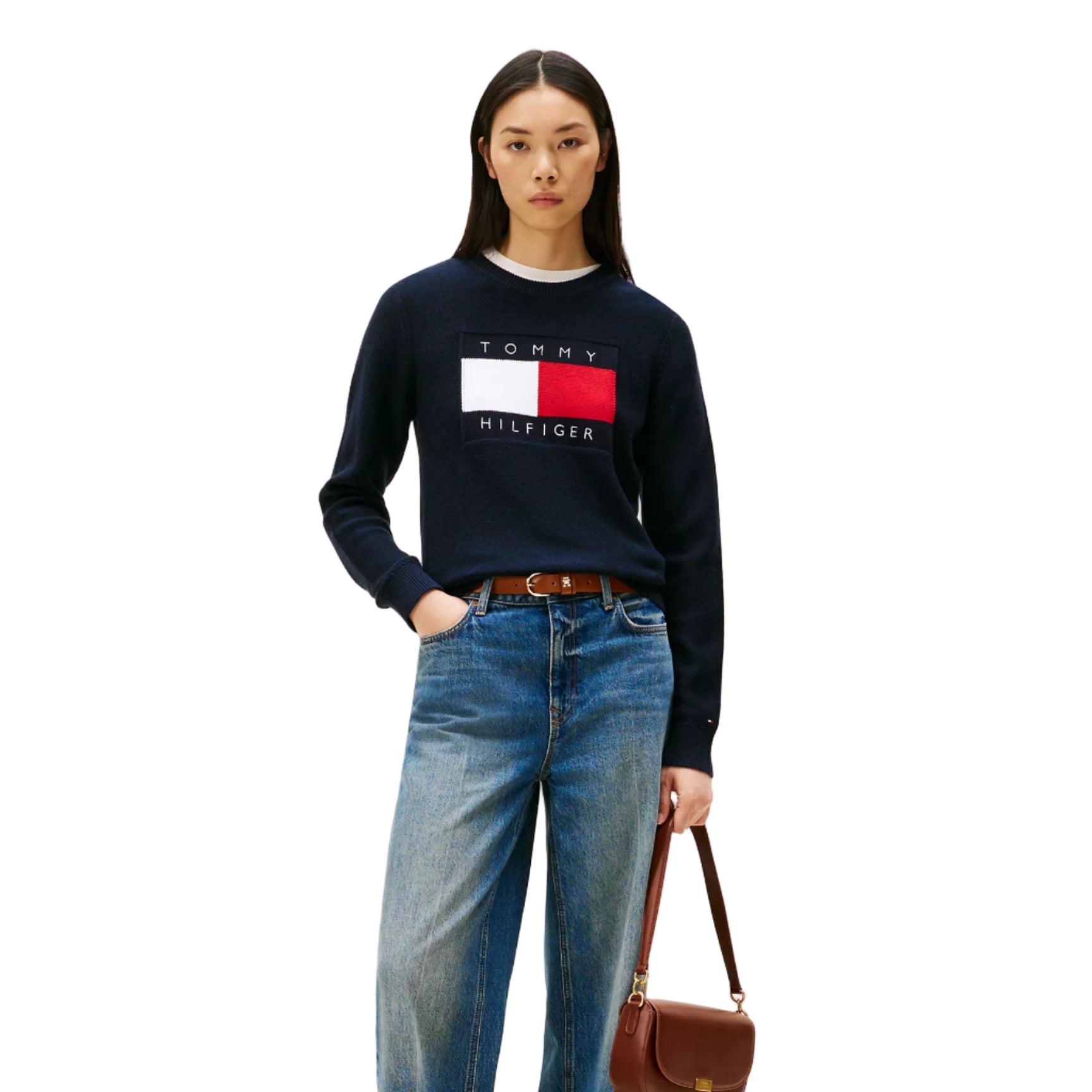 Heritage Flag Logo Sweater Navy