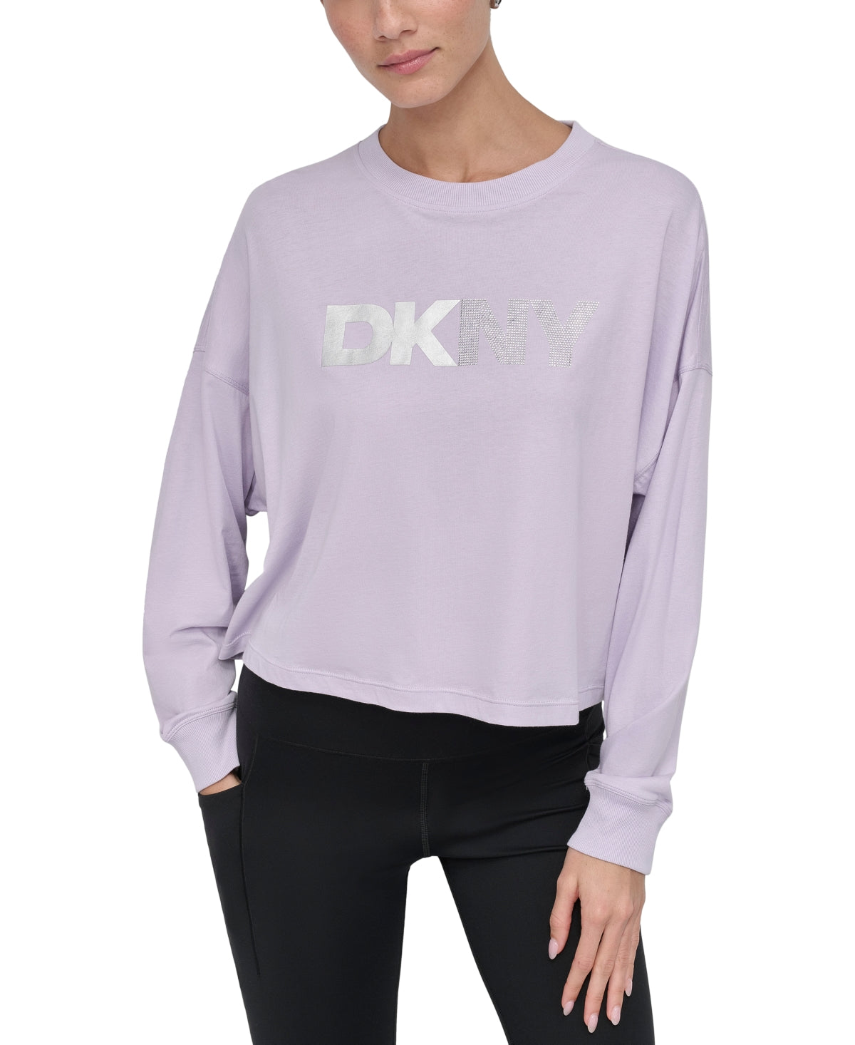 Sport Women's Rhinestone-logo Tee DKNY