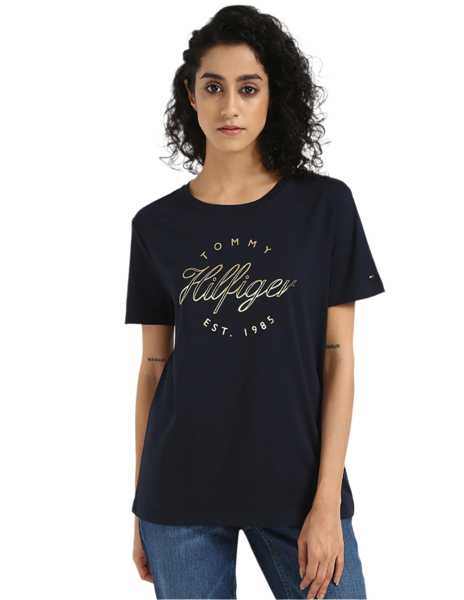 Tommy Hilfiger gold print t-shirt size L