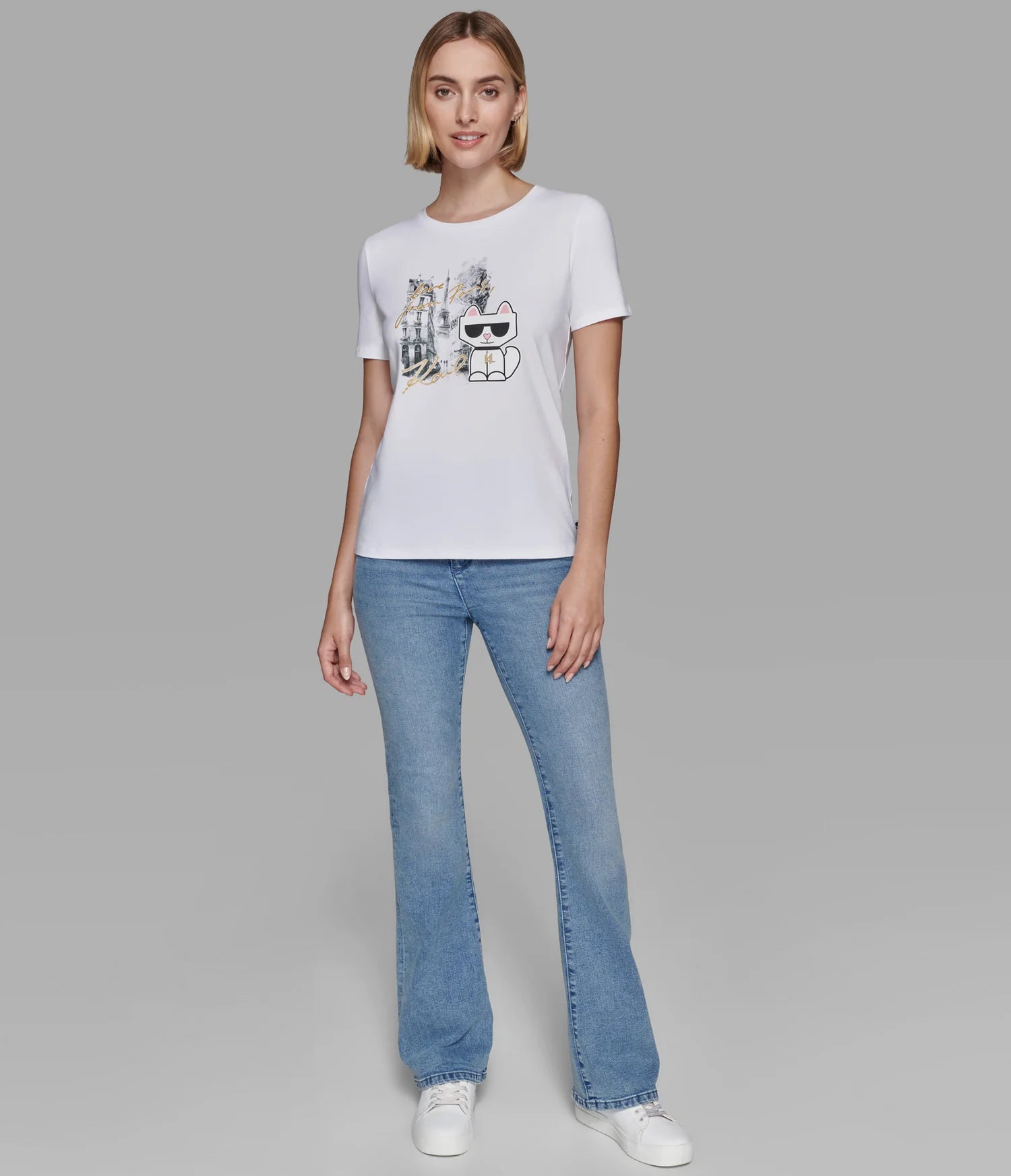 Karl Lagerfeld CHOUPETTE IN PARIS TEE White