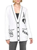 Karl Lagerfeld Paris Drop Shoulder Logo Cardigan