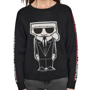 Karl Lagerfeld Paris Logo Karl Emoji Graphic Sweater