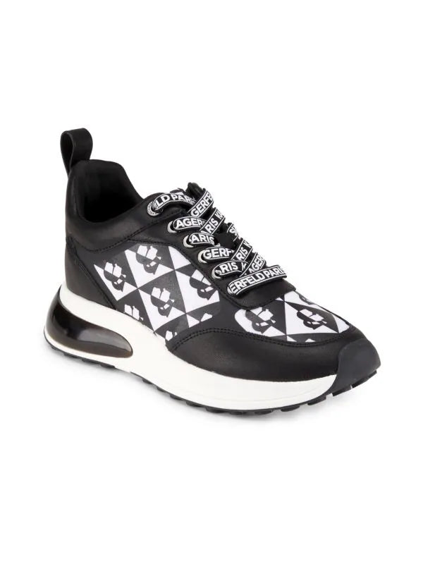 Karl Lagerfeld Paris Deva Graphic Low Top Chunky Sneakers 7.5M - 38 EU