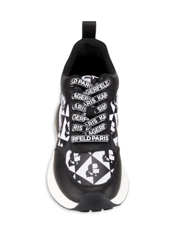 Karl Lagerfeld Paris Deva Graphic Low Top Chunky Sneakers 9.5M - 40 EU