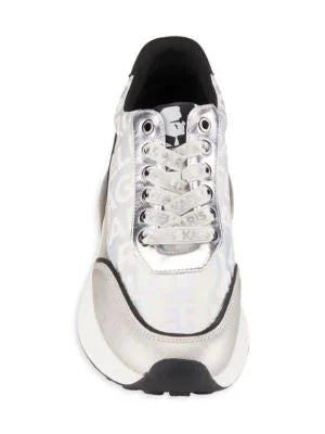 Karl Lagerfeld Paris Logo Metallic Low-Top Sneakers 8M