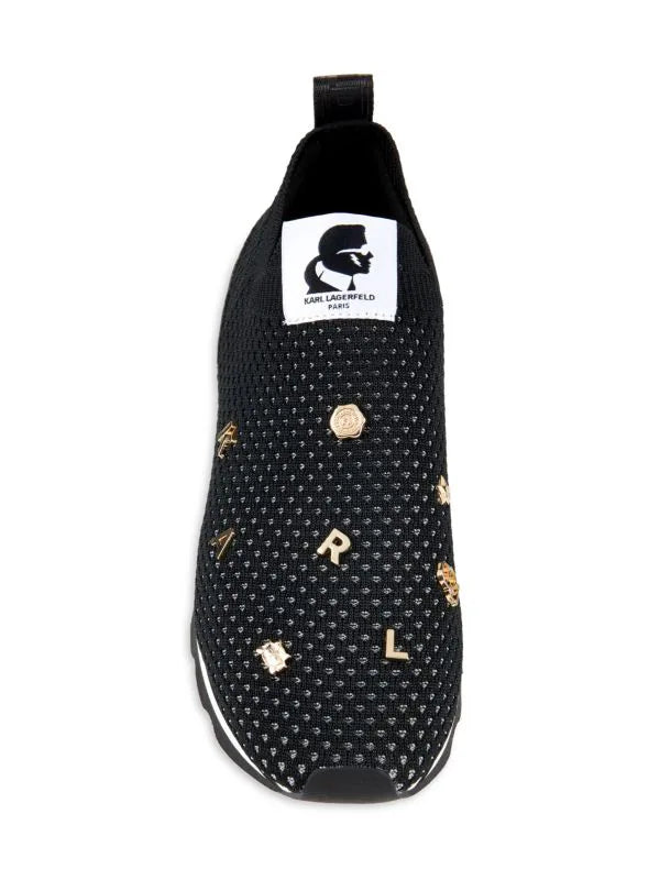 Karl Lagerfeld Paris Marje Embellished Slip On Sneakers 9.5 M - 40 EU