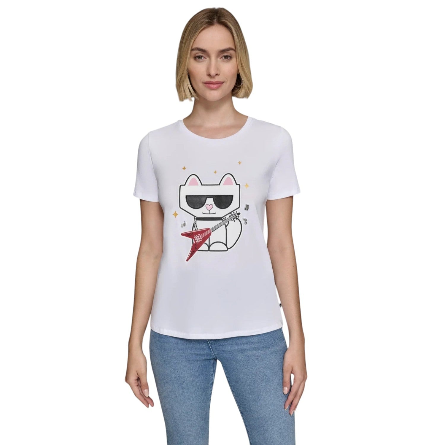 Karl Lagerfeld ROCKER CHOUPETTE TEE White