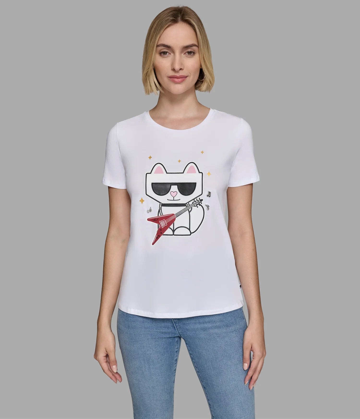 Karl Lagerfeld ROCKER CHOUPETTE TEE White