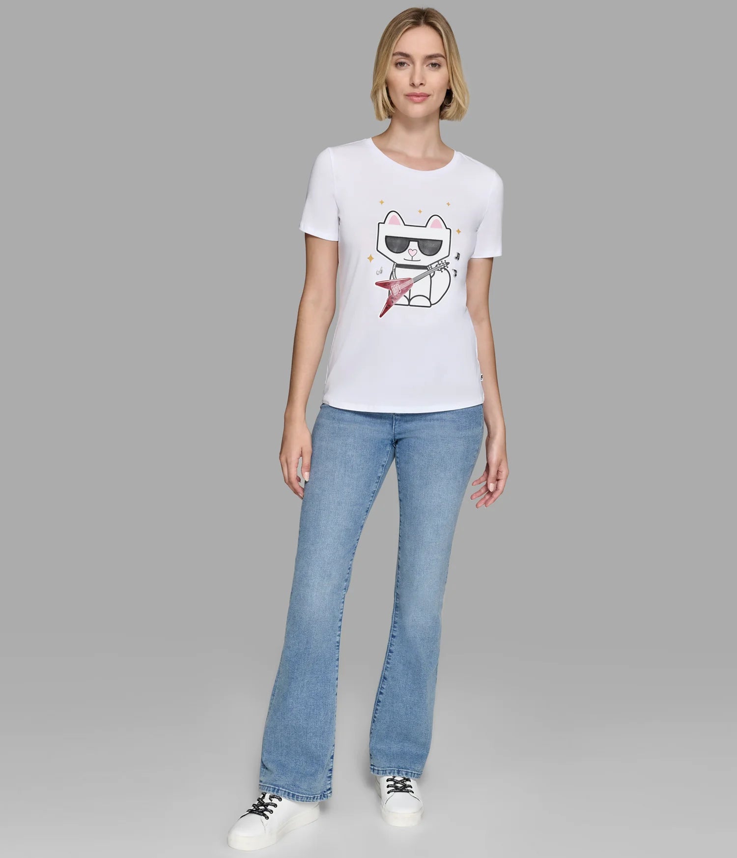 Karl Lagerfeld ROCKER CHOUPETTE TEE White