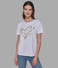 Karl Lagerfeld SEQUIN HEART TEE White