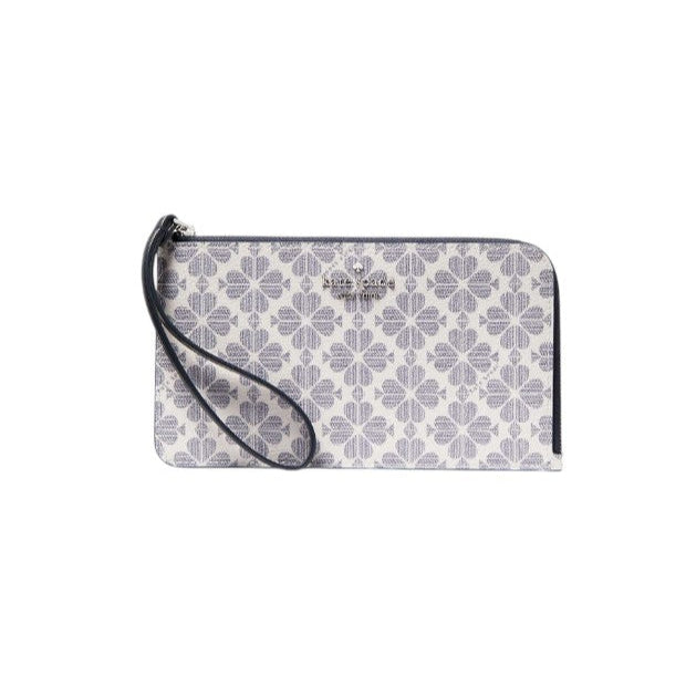 Kate Spade Lucy Spade Flower Medium L-zip Wristlet
