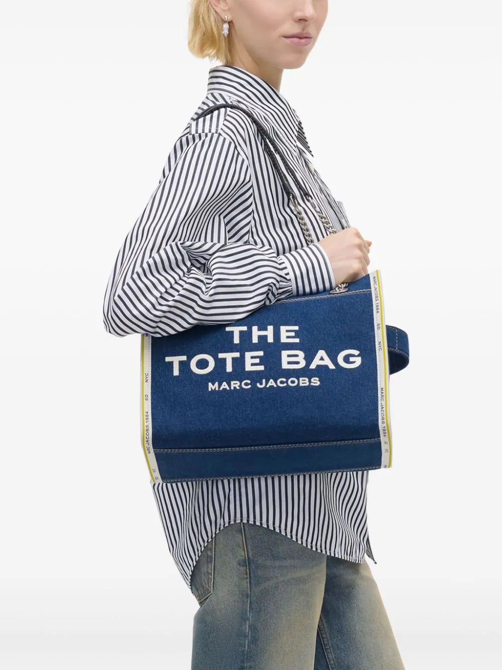 The Denim Chain Medium Tote bag