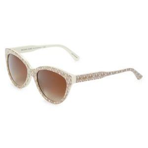 Michael Kors 0MK2158 55MM Cat Eye Sunglasses Vanilla Brown