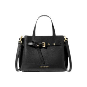 Michael Kors Emilia Small Pebbled Leather Satchel Black