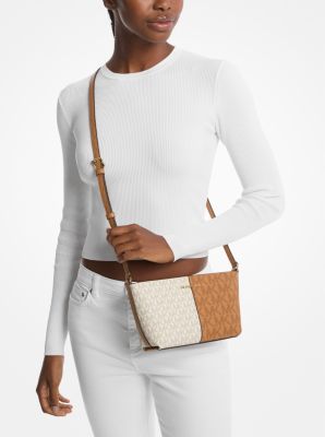 Michael Kors Jet Set Small Two Tone Logo Crossbody Bag