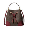 Michael Kors Mercer Small Logo Bucket Bag Burgundy