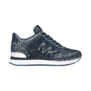 Michael Kors Maddy Two-Tone Logo Trainer Navy 8M