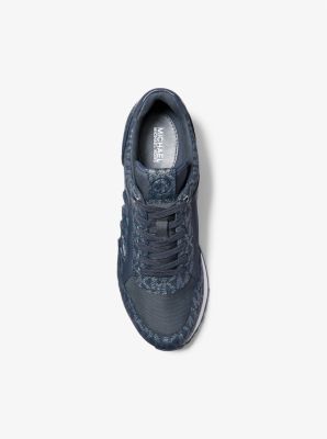 Michael Kors Maddy Two-Tone Logo Trainer Navy 8M