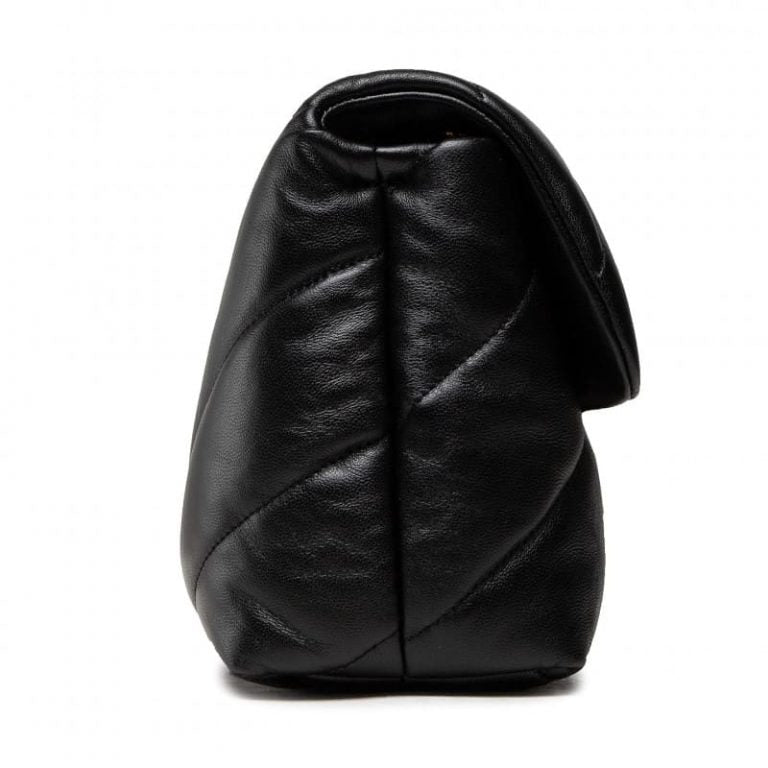 PINKO CLASSIC LOGO BAG PUFF MAXI QUILT JEWEL BUCKLE
