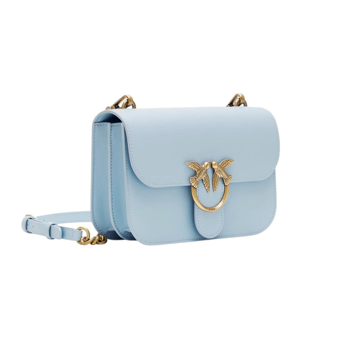 PINKO Classic Love Bag Bell Simply shoulder bag azure gold