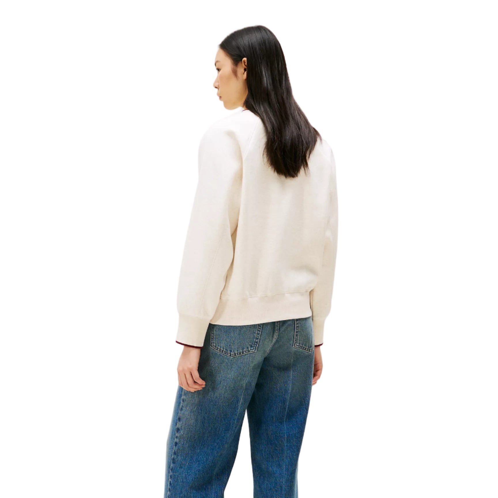 Plaid Hilfiger Logo Sweatshirt Beige