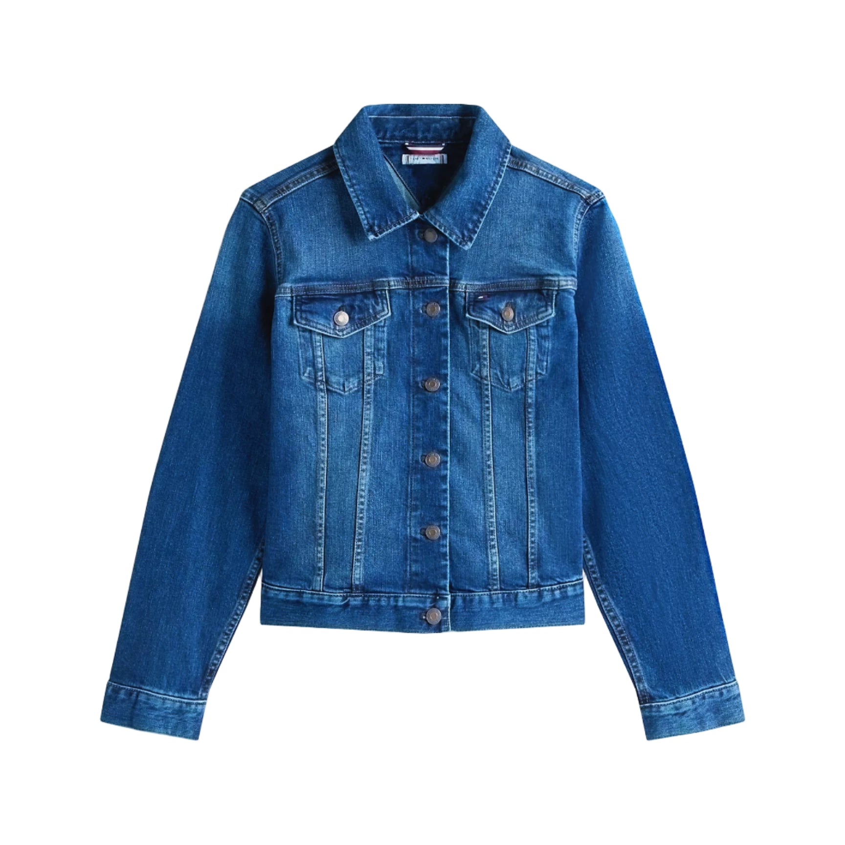 Slim Fit Dark Wash Stretch-Denim Jacket