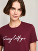 Tommy Hilfiger Embroidered Signature Crewneck T-Shirt Deep Rouge