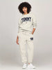 Tommy Hilfiger Embroidered TJ Varsity Logo Sweatshirt Off-White M