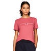 Tommy Hilfiger Embroidered Tommy Logo  T-Shirt  Light Crimson