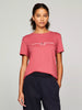 Tommy Hilfiger Embroidered Tommy Logo  T-Shirt  Light Crimson