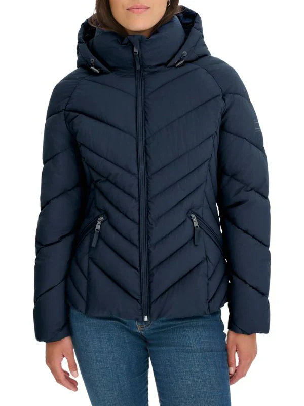 Tommy Hilfiger Hooded Zip Up Puffer Jacket Navy M